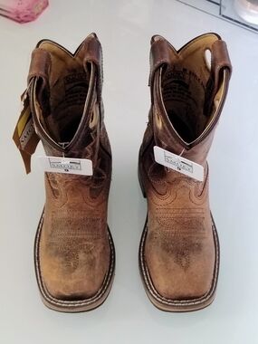 Smoky Mountain KIDS size 9 Brown Leather Cowboy Boots